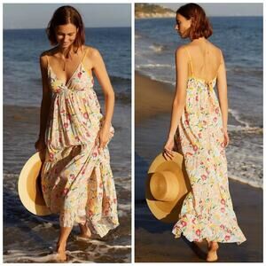 Ro’s Garden Florida Floral Maxi Dress Size L
